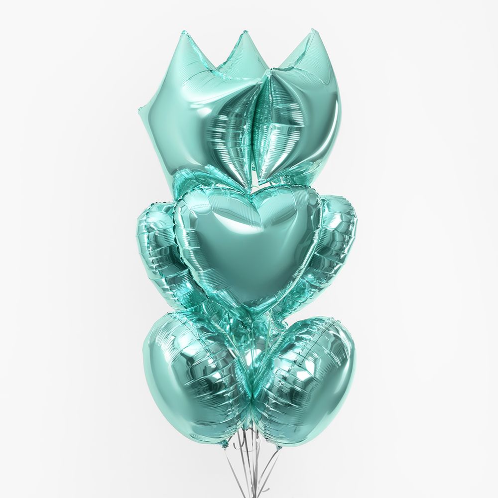 F Шар Звезда 18''/46 см, бирюзовый тиффани (БГ-15)  Изображение3