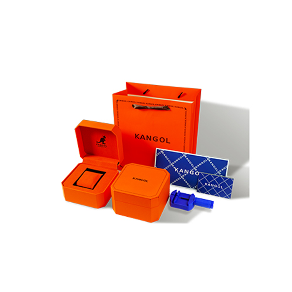 KANGOL Small Block Baby"s Breath Quartz Movement Metal Strap Watch Women"s Watch