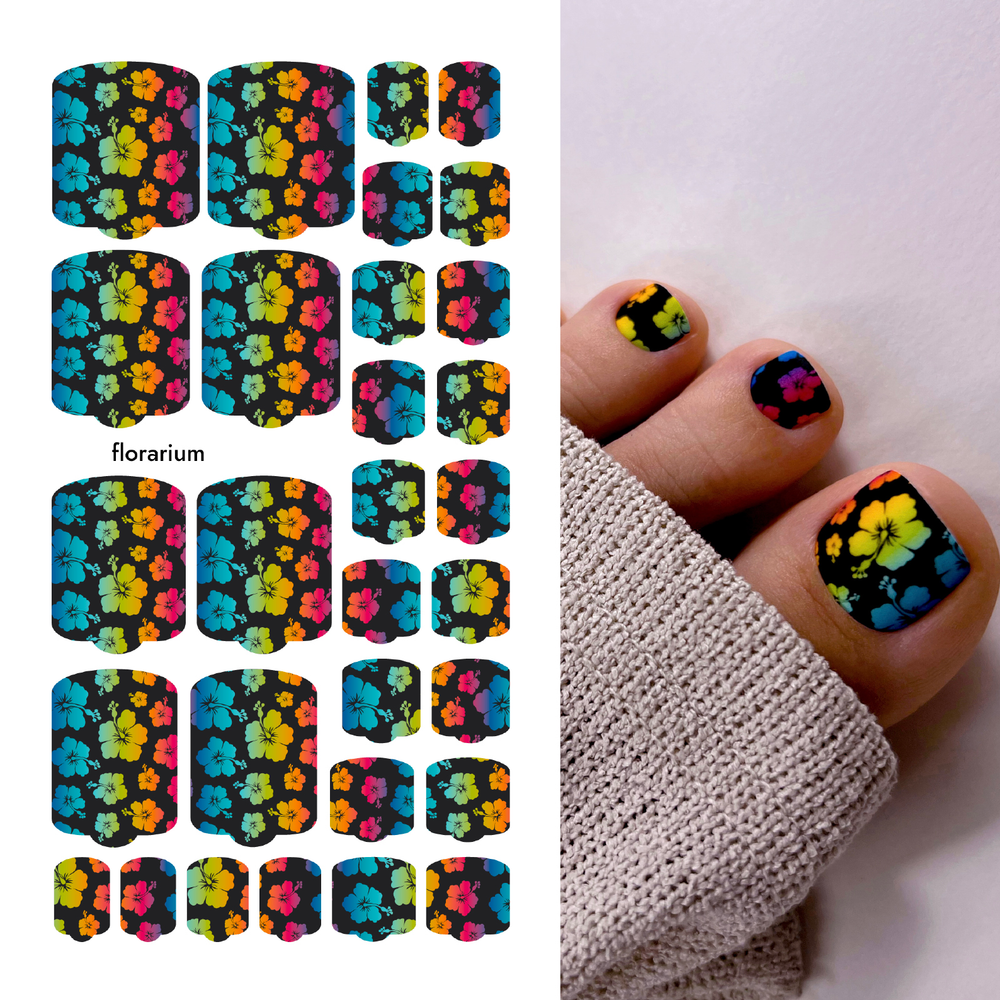 Плёнки для педикюра by provocative nails florarium