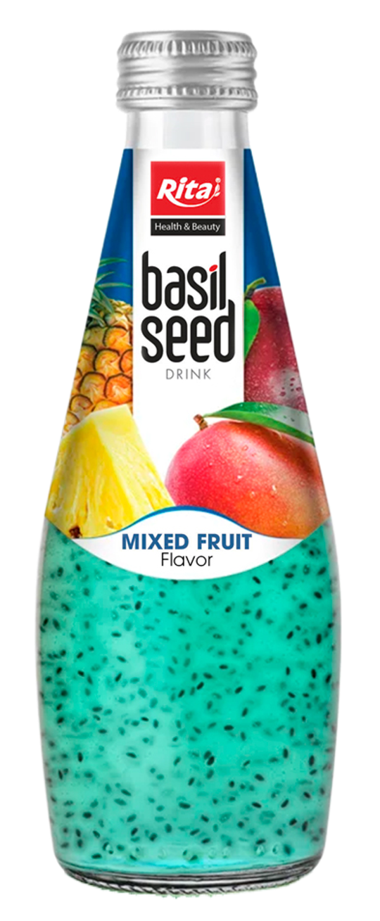 Напиток RITA с соком фруктов: манго, ананаса, маракуйи и семенами базилика "BASIL SEED JUICE DRINK"
