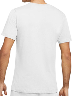 Футболка мужская теннисная Nike Court Heritage Tee - white/habanero red