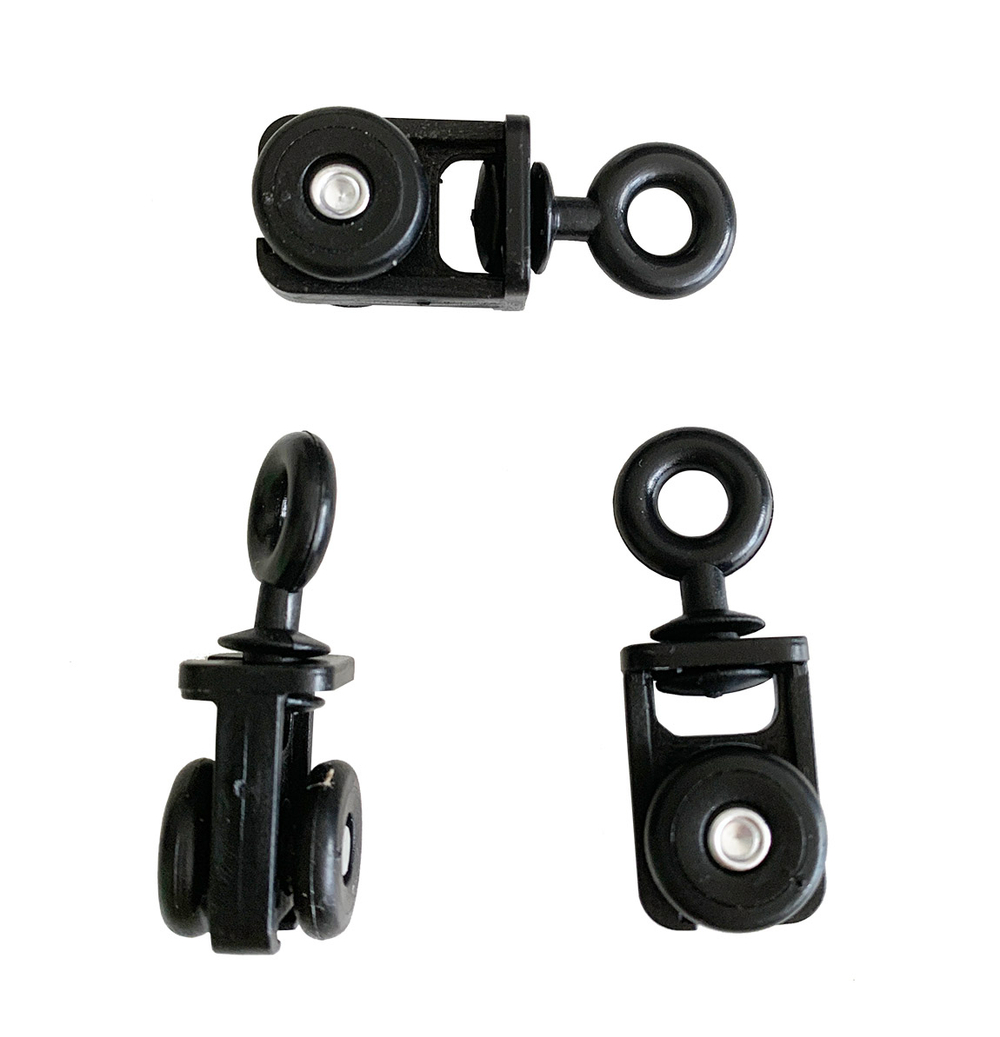 Бегунок с прорезиненными роликами Артель, черный