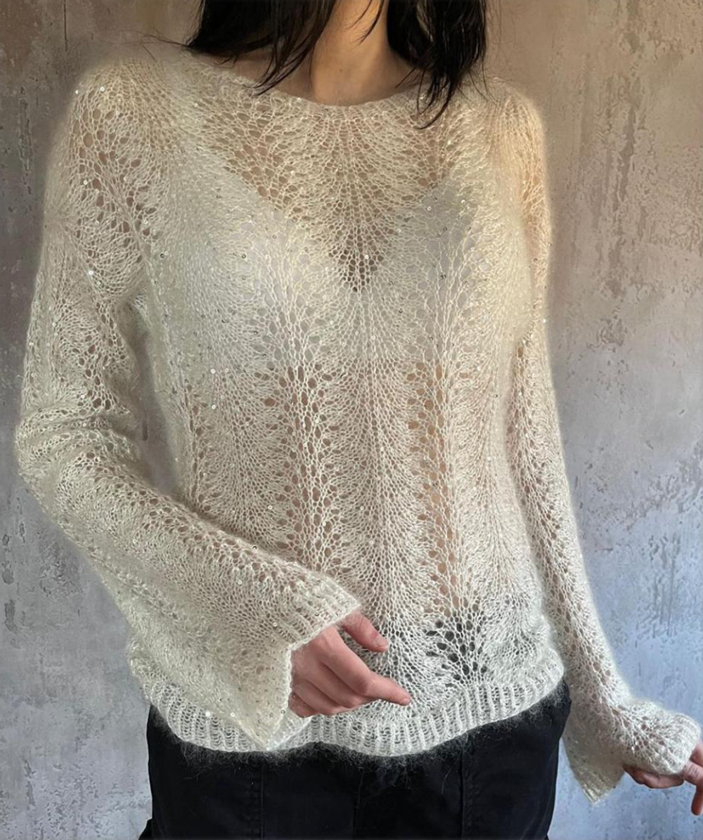 Описание по вязанию пуловера спицами "Jekini"