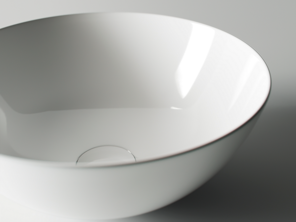 Умывальник чаша накладная круглая Element 358x358x155мм