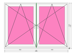 Пластиковое окно 1400 х 2000 ТермА Эко