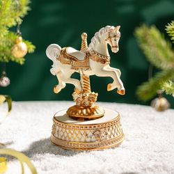 МУЗЫКАЛЬНАЯ СТАТУЭТКА "КАРУСЕЛЬ-ЛОШАДКА" 11,9Х11,1Х17,2 СМ