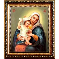 Покрывающая (Домодедовская) Икона Божьей Матери на холсте.