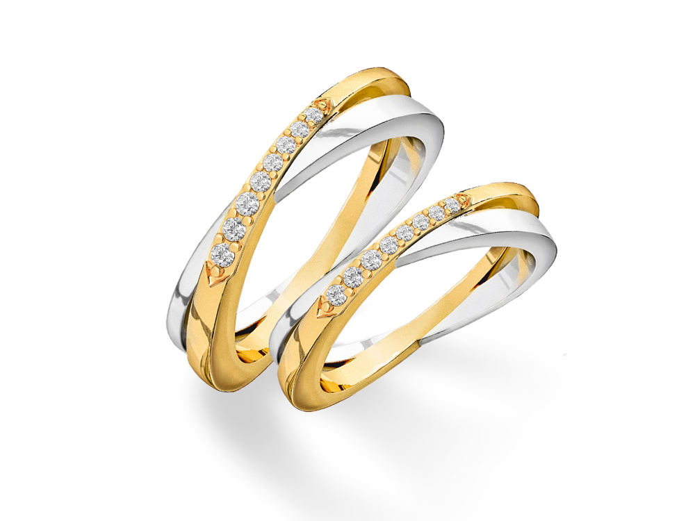 Обручальное кольцо с 8 бриллиантами