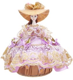 Народные промыслы RK-730/2 Кукла-шкатулка «Дама в шляпке»