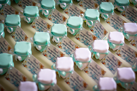 Бонбоньерка с медом на свадьбу в стиле "тиффани", 35 грамм