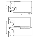 Смеситель для ванны LORANTO NORMA керамический картридж, длинный излив, хром (LR90501000)
