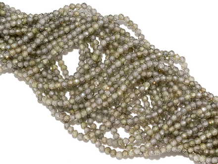 Фианиты 2мм, огранка (нить бусин)