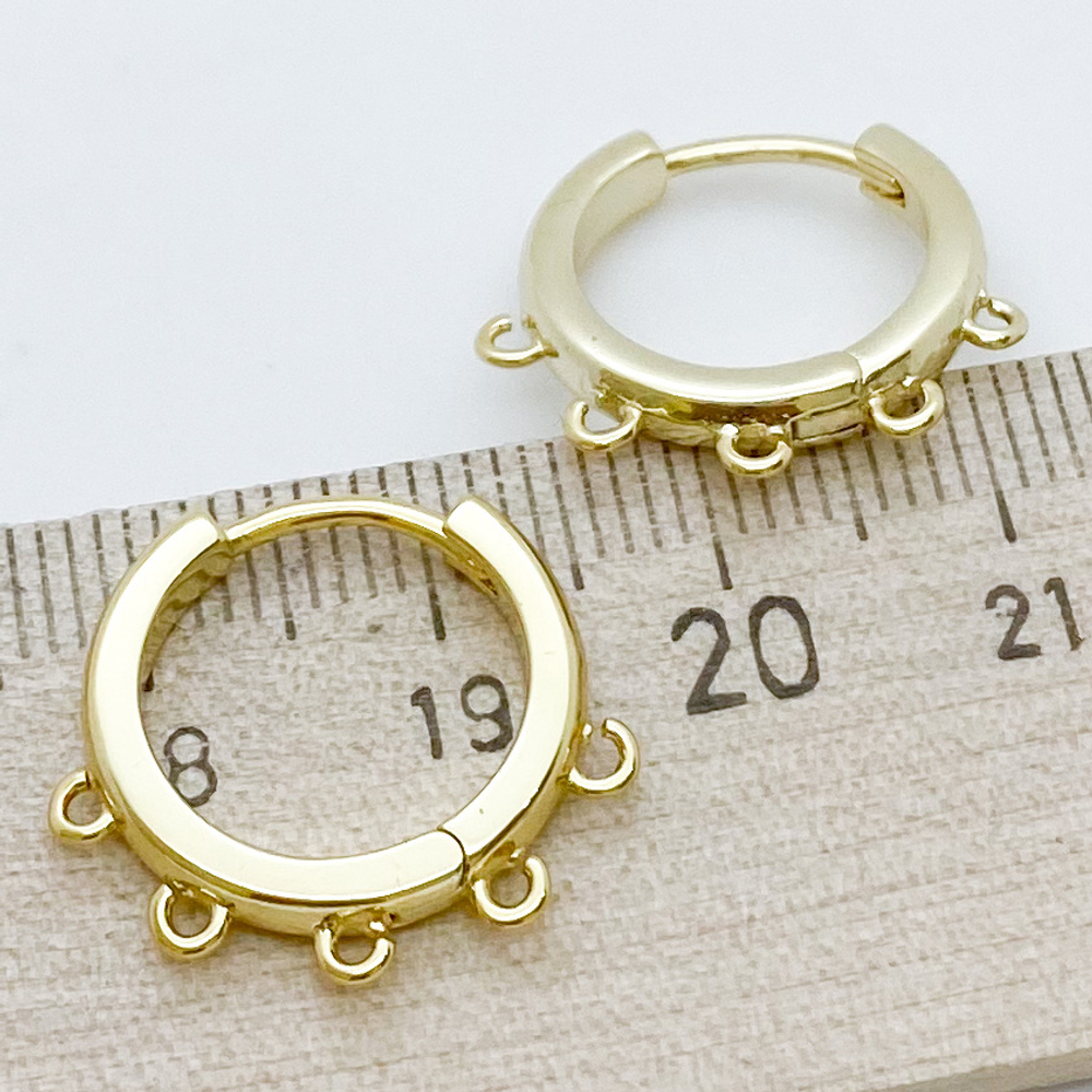 Швензы-кольца, позолота, диаметр 16,5 мм (без учета петель), цена за пару