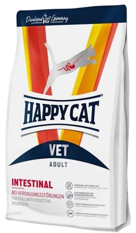 Сухой корм Happy Cat Vet Intestinal для любых кошек с чувствительным пищеварением 1 кг