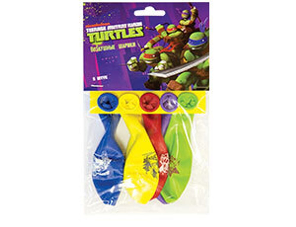 Набор шаров (12"/30 см) Черепашки-Ниндзя 5 шт.