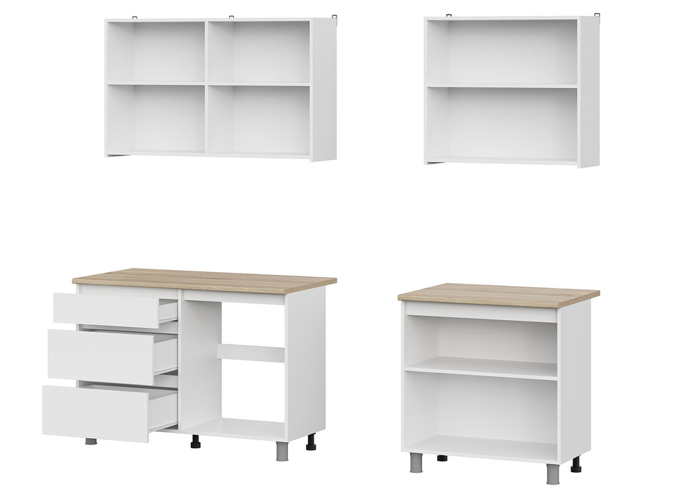 Кухня «Денвер» Белая 200 см