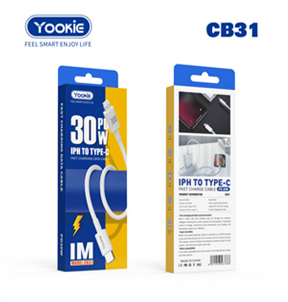 Кабель Yookie CB31 Type C - Lightning