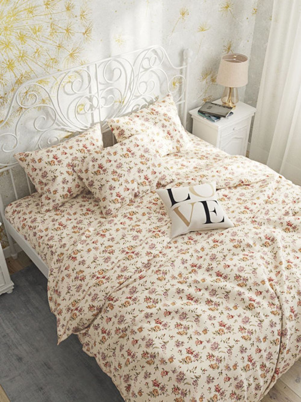 Пододеяльник Сказка "Виктория" 2-спальный на молнии 175х215 см, перкаль