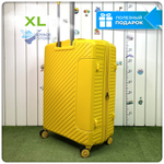 Большой чемодан  Mironpan Model 74, Желтый, с расширителем