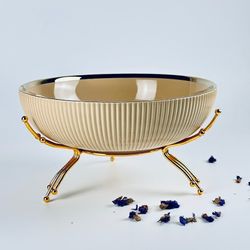 Lenardi 163-073 Фруктовница 25см на подставке MULTICOLOR в под.уп.(х8)Фарфор