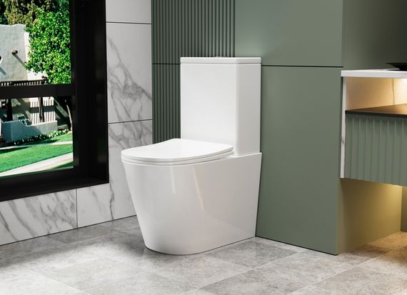 Унитаз ABBER Bequem AC1112T компакт белый, безободковый, смыв торнадо