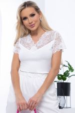 Блуза "Мечта кокетки" (белая) Б8599 LT Collection (Акция)