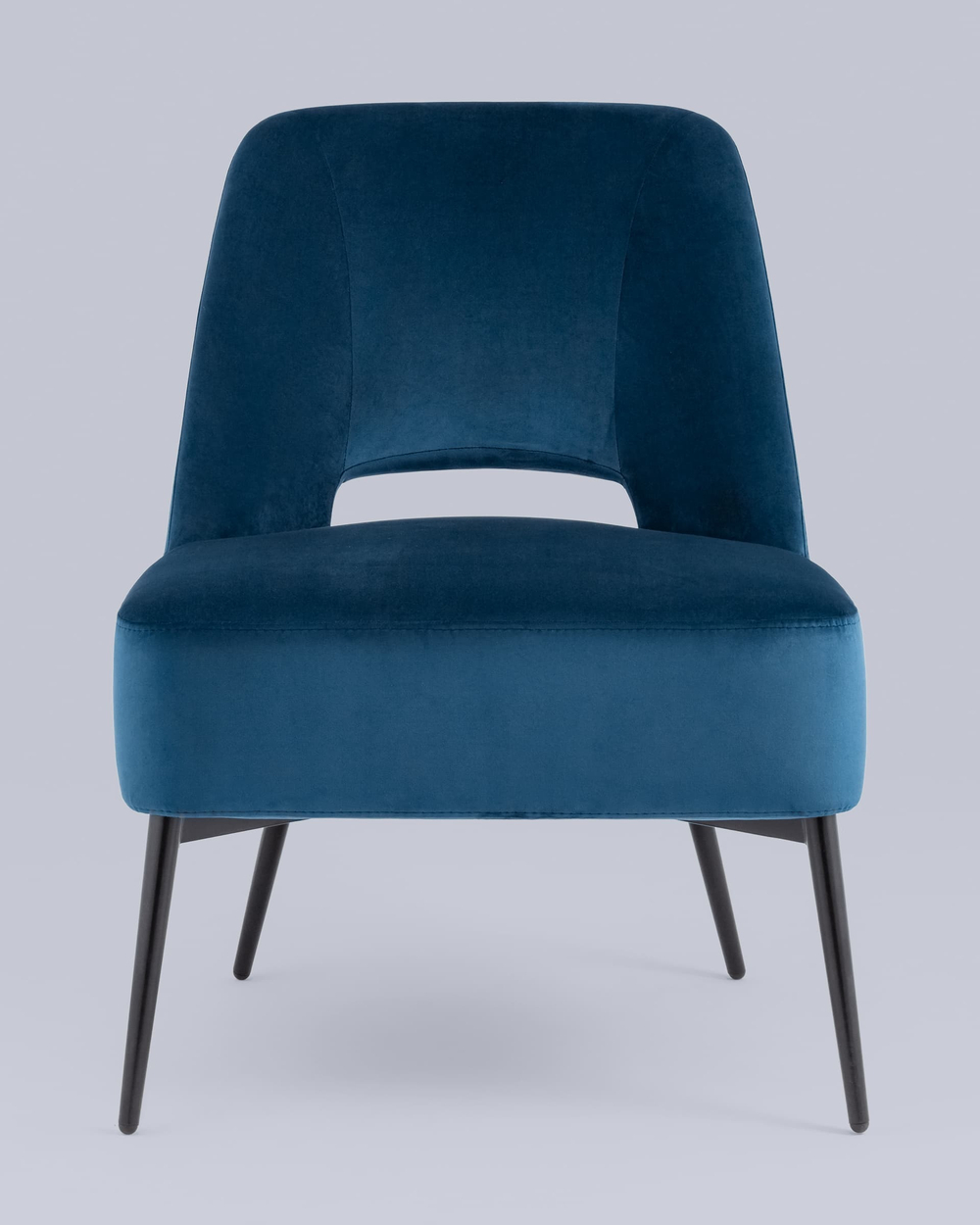 Кресло лаунж Бостон велюр синий