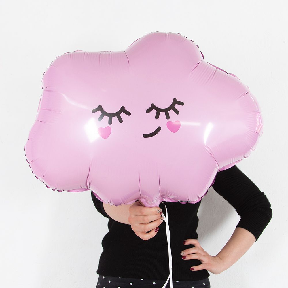 Шар (27''/69 см) Фигура, Облачко, Розовый, 1 шт. в упак.