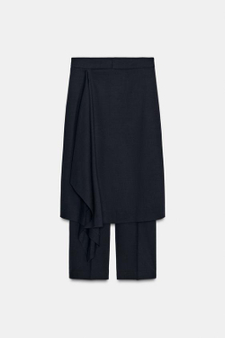 ZARA БРЮКИ-ПАРЕО — ZW COLLECTION, МОРСКОЙ ТЕМНО-СИНИЙ