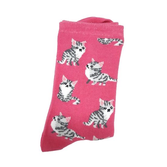 Носки Котик на розовом, р-р 36-40
