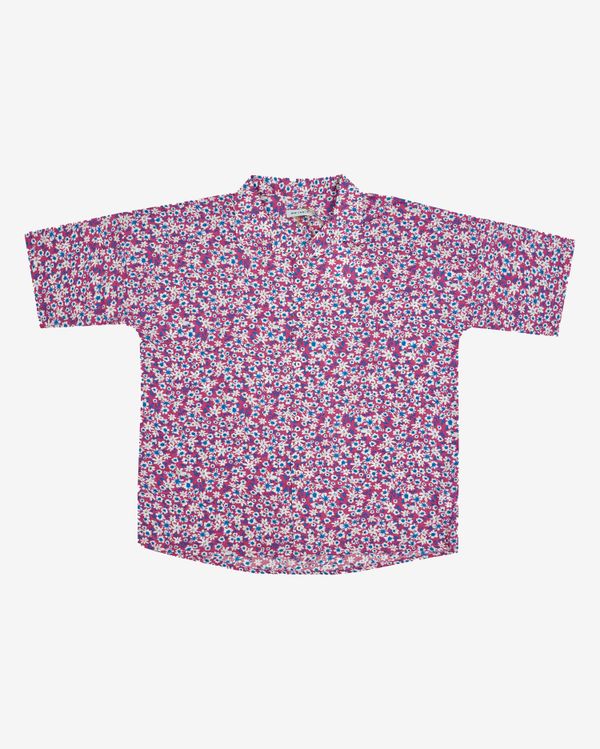 Рубашка Short Sleeve Floral Print #7 розовато-лиловая - фото 1