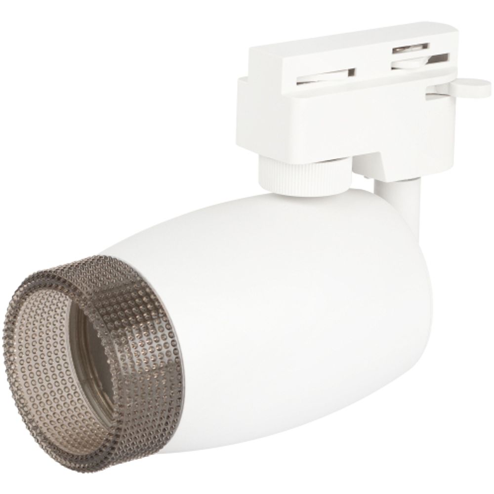 Трековый светильник однофазный ЭРА TR51-GU10 WH под лампу GU10 матовый белый | Однофазные светильники под лампу