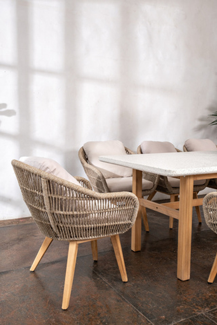 Кресло обеденное из тика Joygarden ТАЛАРА, Natural Teak, бежевый