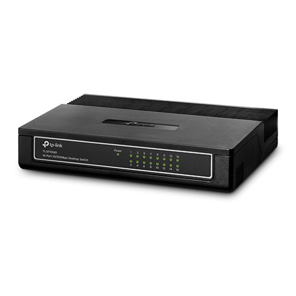 TP-Link TL-SF1016D 16-портовый настольный коммутатор 10/100 Мбит/с