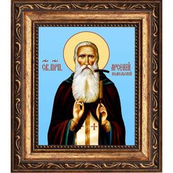 Арсений Комельский, Вологодский  преподобный игумен. Икона на холсте.