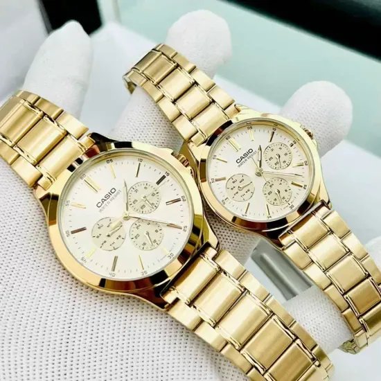 Парные часы Casio Standard: MTP-V300G-9A и LTP-V300G-9A