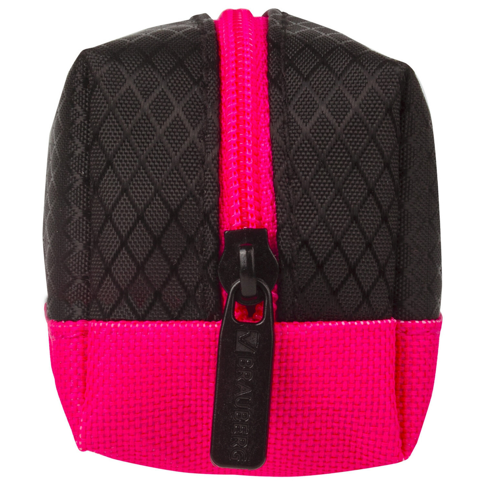 Пенал-косметичка BRAUBERG мягкий "Black&Bright" черно-красный 21х5х5 см (4 штуки в упаковке)
