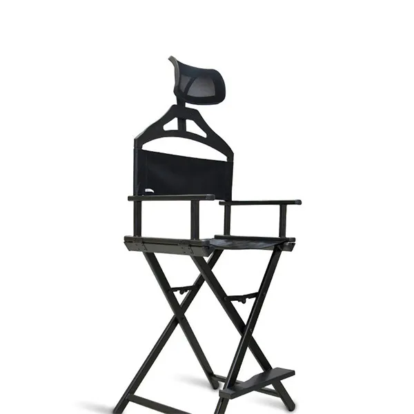 Мебель и оборудование для тату салона Складной стул для тату из алюминия с подголовником Разборный-алюминиевый-стул-визажиста-с-подголовником.jpg