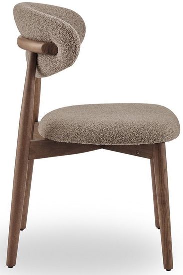 Cтул Comfy бежевая ткань, ножки орех