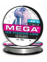 Зимняя монофильная леска Mega 30м 0,14мм 2,75кг 1 штука