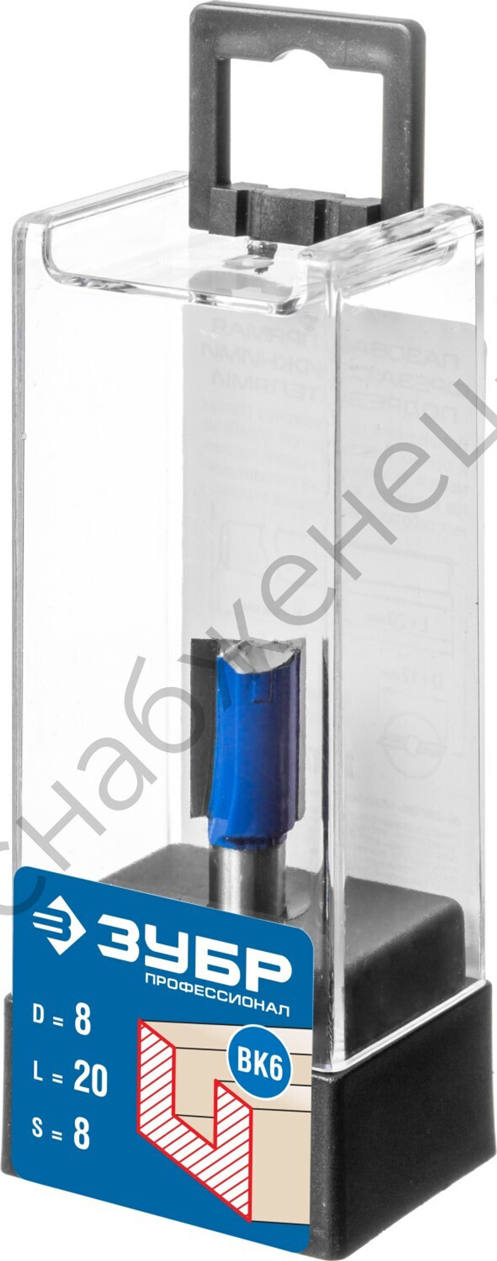 ЗУБР 8x19мм, хвостовик 8мм, фреза пазовая прямая с нижними подрезателями