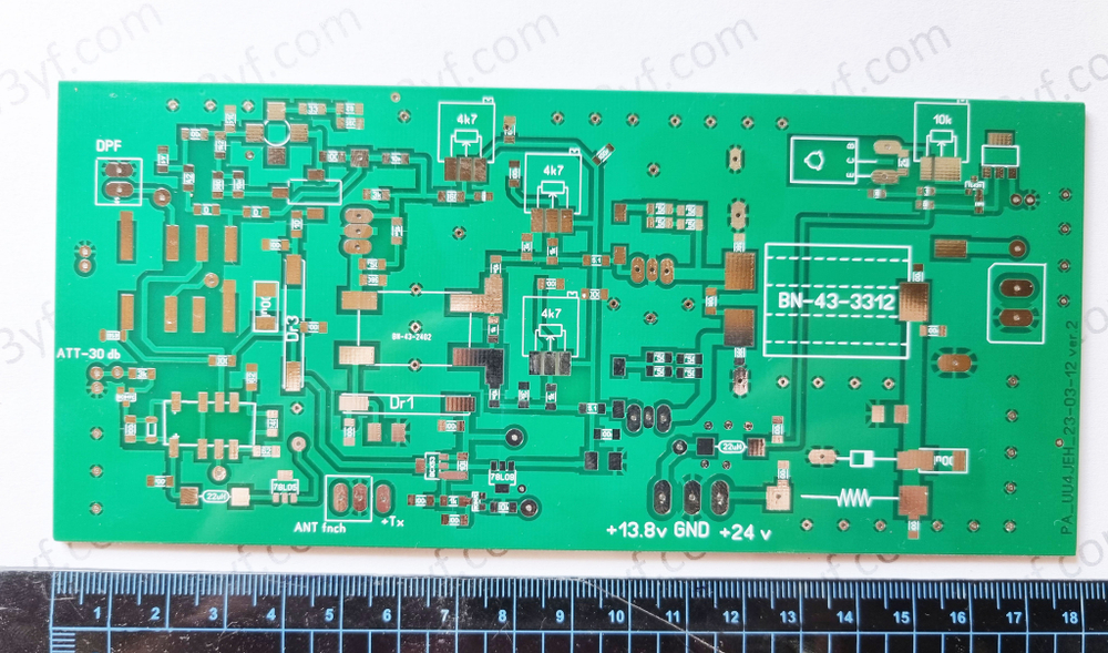 Печатная плата усилителя мощности 50Вт по схеме Тарасова Александра (UT2FW)