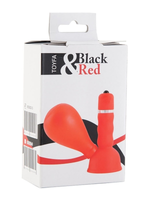 Вибромассажер для сосков Black & Red by TOYFA с грушей, ABS пластик, красный, 8,2 см