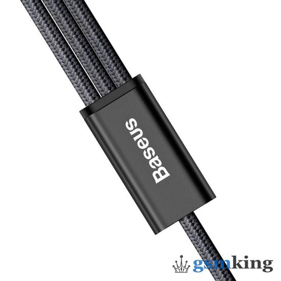 Baseus Rapid Series 3-in-1 Cable Micro+Lightning+Type-C 3A 1.2M Black CAMLT-SU01