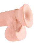 Телесный фаллоимитатор-реалистик 22,9см на присоске с мошонкой PipeDream King Cock Plus 7.5 Triple Density with Balls Dildo 5718-21