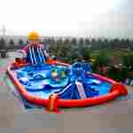 Надувной наземный аквапарк «Поймай осьминога» 25*15*8 м