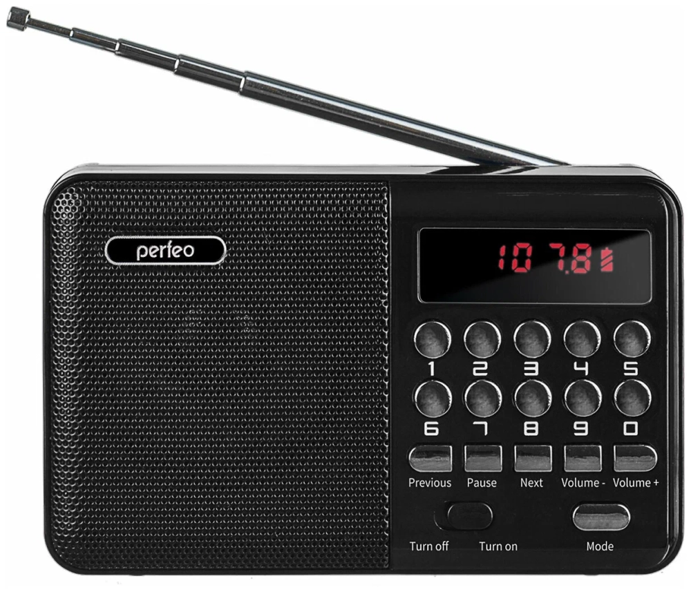 Радиоприёмник аккумуляторный PERFEO PALM USB/FM