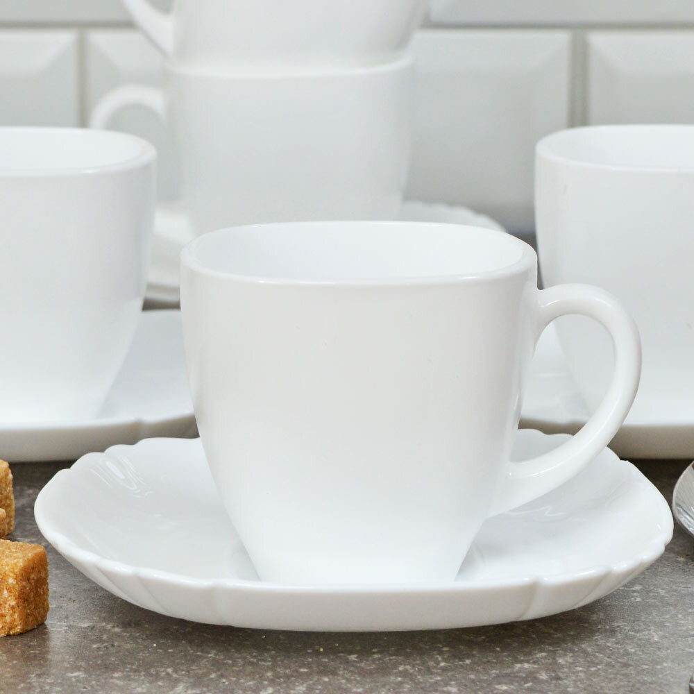 BASIC Чайный набор 12 предметов 220мл белый