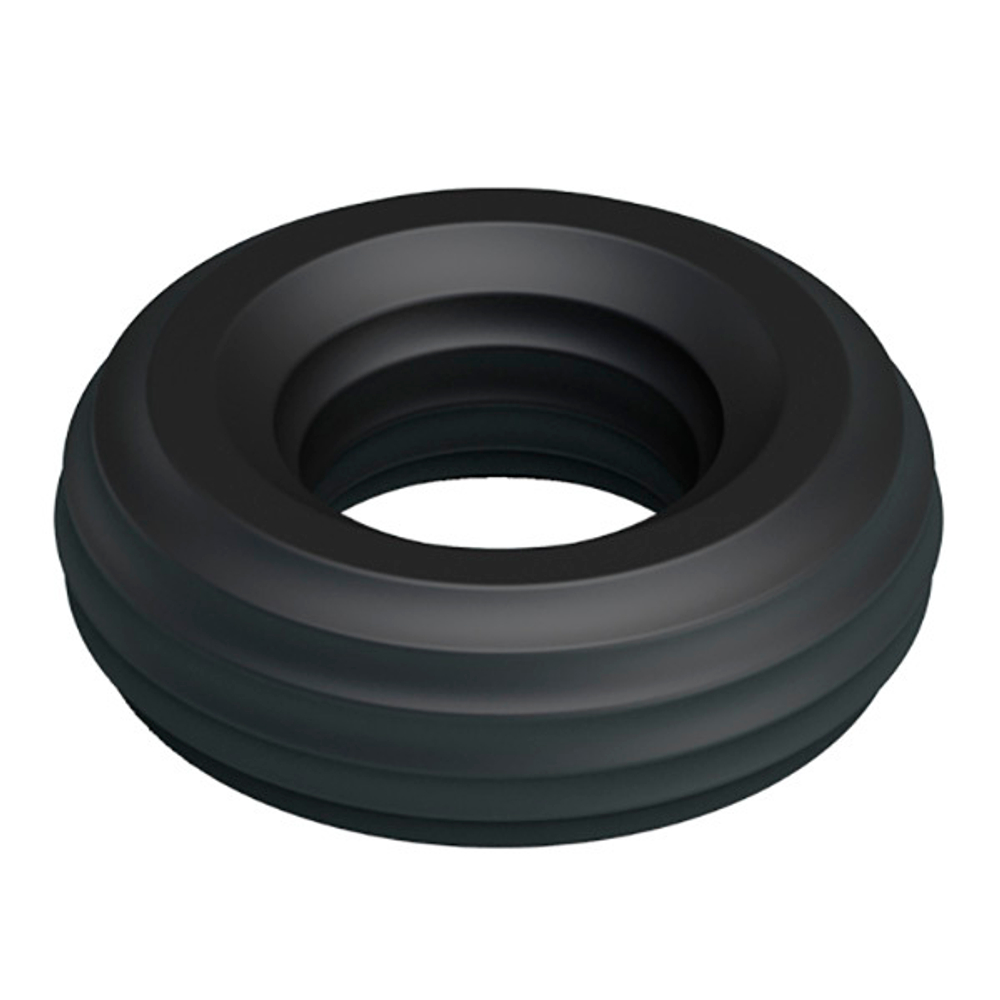 Черное широкое эрекционное кольцо 4,3см Baile Ring BI-210174