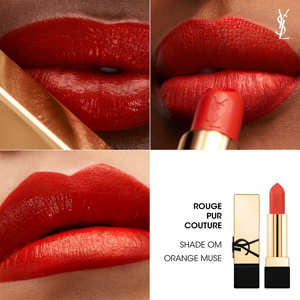 Yves Saint Laurent Rouge Pur Couture - Помада для женщин OM Orange Muse, 3 g